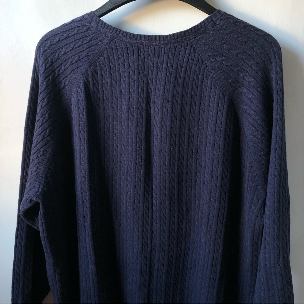 NWT L.L Bean Plus Size Women’s Button Front Knit Cardigan Sweater, Navy Size 2X - Picture 6 of 16